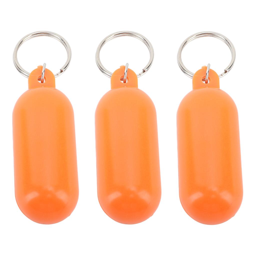 3PCS Floating Keychain Stainless Steel ABS Waterproof Key Holder Boating Key Chain for Fishing Surfing Sailing Outdoor