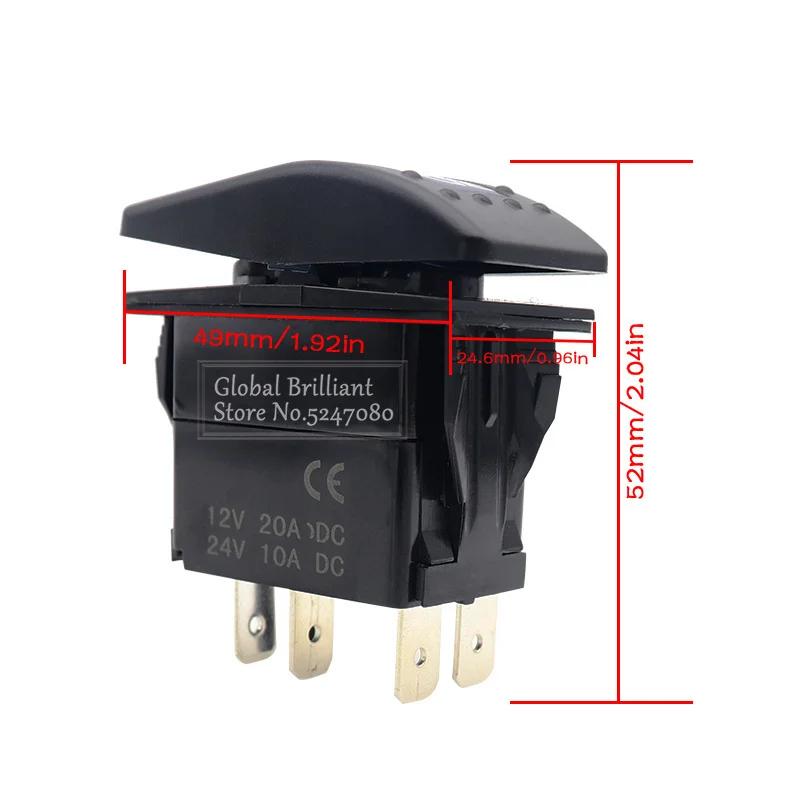 12V / 24V Car Boat Caravan Rocker Switches Waterpoof  Rocker Switch Dual Blue LED Light HORN ROOF LED LIGHT BAR
