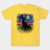 Unisex Fashion TShirt Black Cat Night Splash Version Print TShirt Plus Size XS-6XL T-Shirt 100%Cotton Tops O Neck Short Sleeve Tees