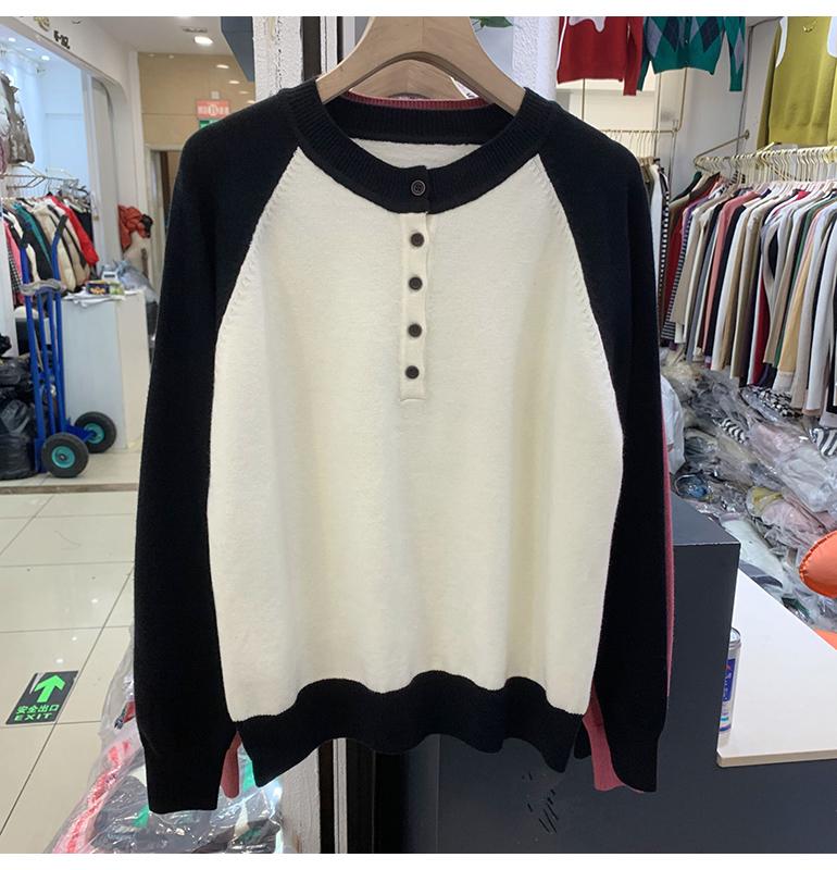 

Женские свитера, пуловеры 2025 Осень-Зима Длинный рукав О-образный вырез Белый вязаный свитер Женские топы Пуловер JJ67 One Size белый