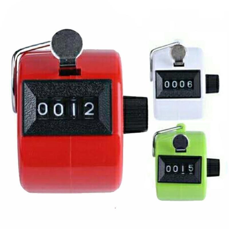 1x Metal Hand Held Tally Counter Counters 4 Digit Palm Golf Clicker Club Number Counter