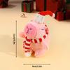Capybara Christmas Keychain Cute Red Scarf Bear Doll Keyring Hanging Mobile Phones Bag Pendant Christmas Party Small Gifts Decor