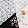 20Pcs Pointed Bottom Nail Rhinestones Diamond Nail Charms 3D Crystal Gems Jewelry DIY Manicures Nail Decorations