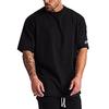 OROLN Men's Gym T-Shirt, Muscle Training Wear, Sportswear, Stylish, Oversized, Short Sleeve, Stretch, Fitness, Sweat-Wicking, Breathable, Solid Color