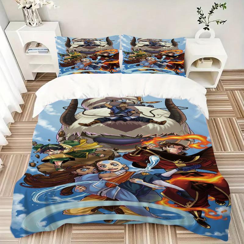 Fantasy Heroes Unite Bettwäsche-Set 3-teilig Bettbezug mit 2 Kissenbezügen Heim-Geburtstagsgeschenk