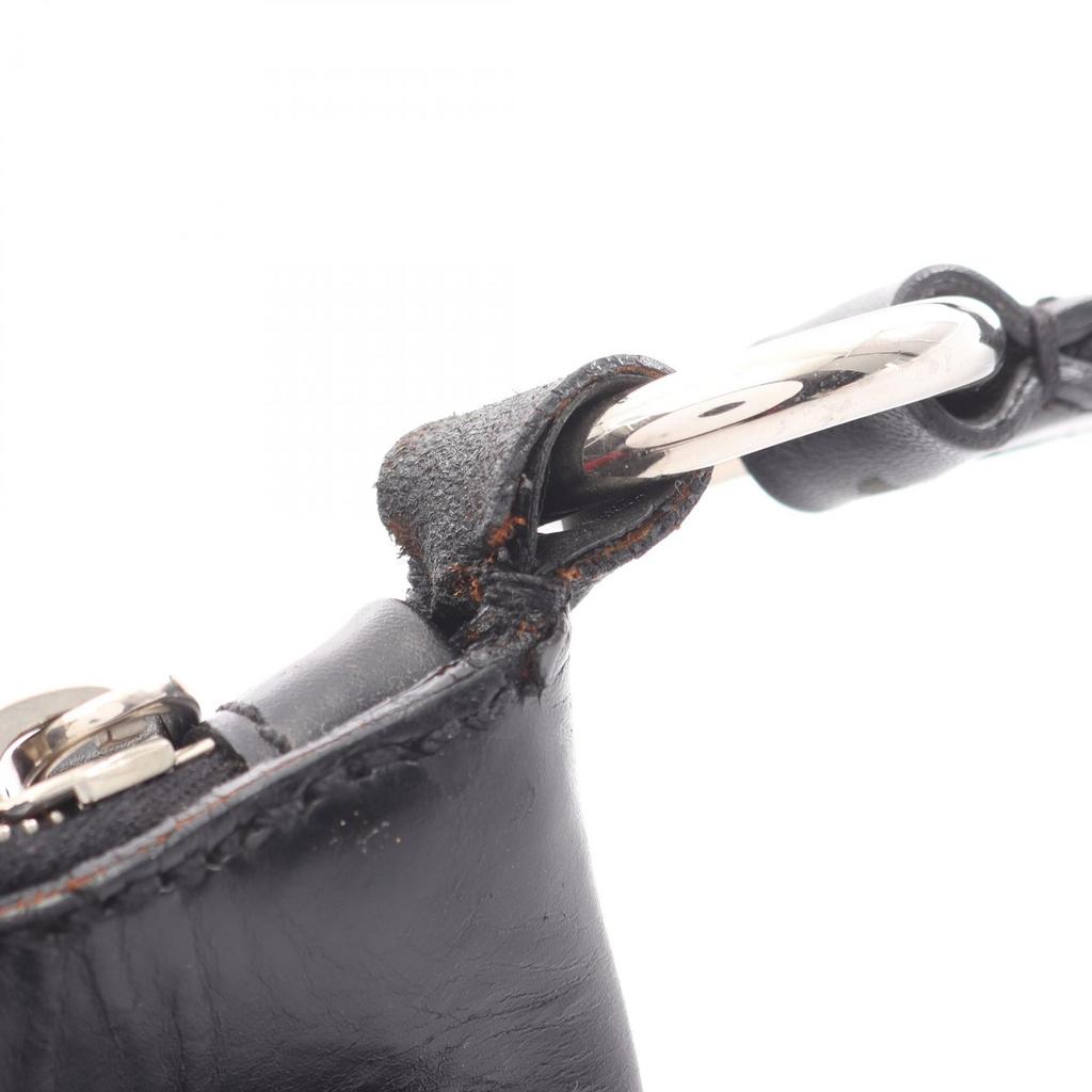 Used PRADA Shoulder Bag Nylon leather Black Used Women