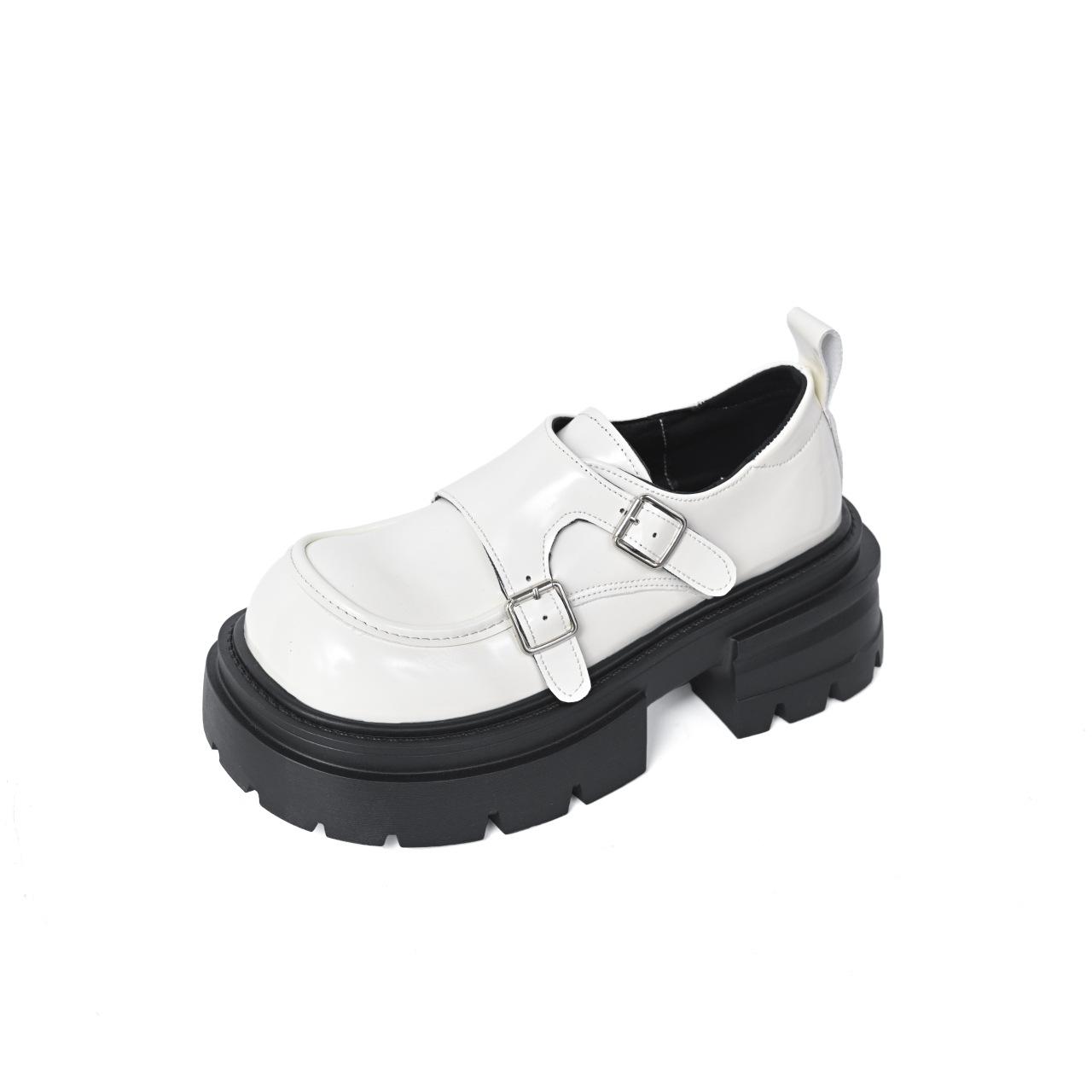 

Весна 2025 новые туфли-лоферы на высокой платформе и толстом каблуке в британском стиле, универсальные нишевые кожаные туфли, увеличивающие рост 40