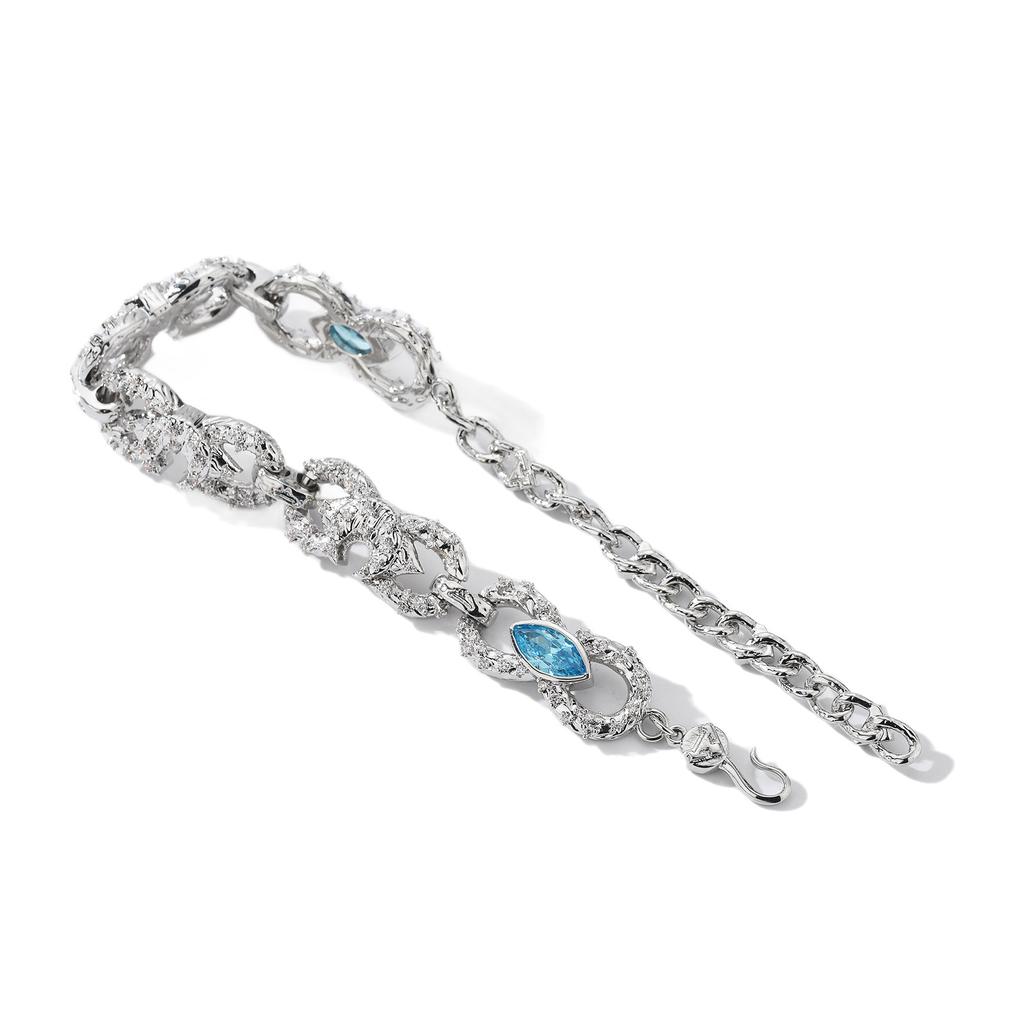 Cahtrippyxr Joint Name West Moon Bracelet Trendy Men Hip-Hop Personality Full Diamond Inlaid Zircon Bracelet Women