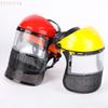 Safety Helmet Hat for Garden Grass Trimmer Weed Wacker with Full Face Mesh Mask Logging Brush Cutter Forestry Protection Gear