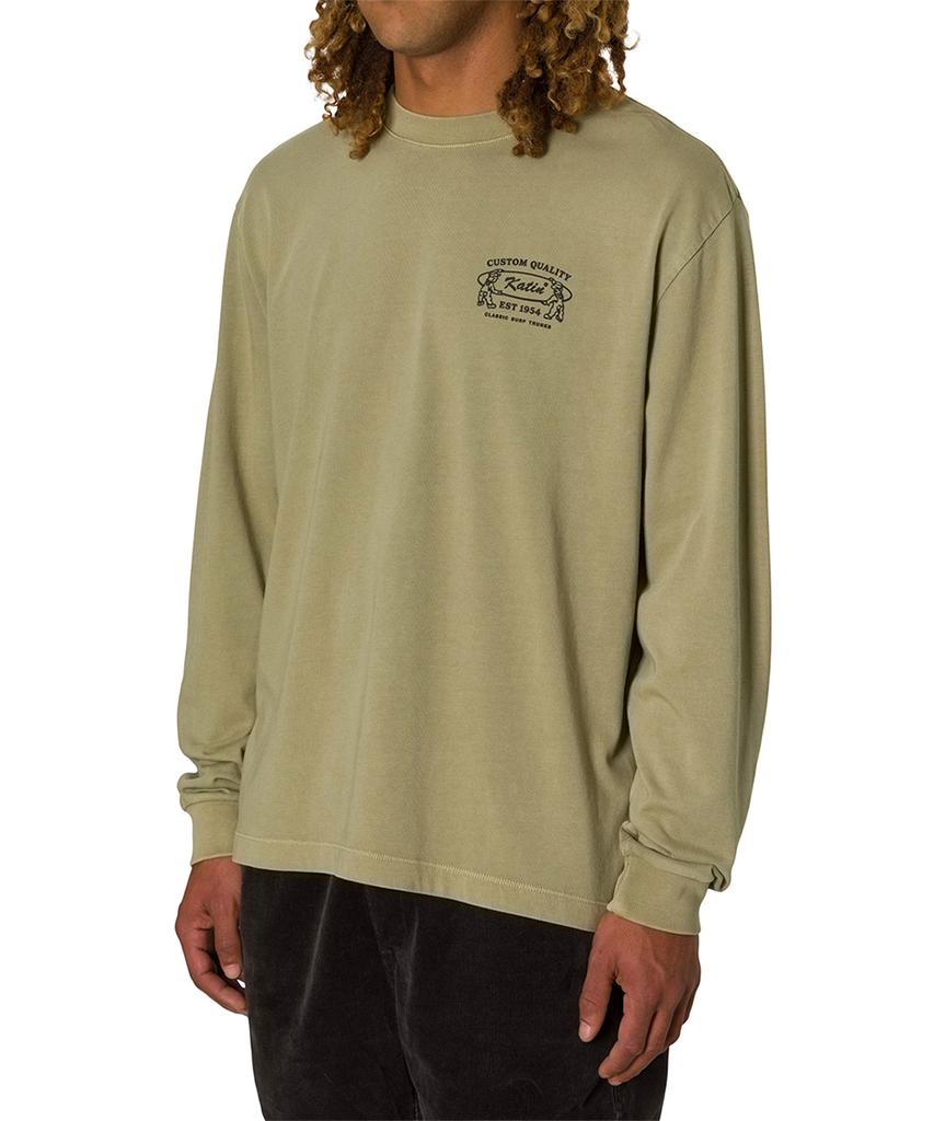 Keiteun Blanks Boxy Fit Long Sleeve T-Shirt - Olive