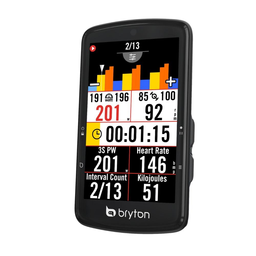 Bryton Rider S810 GPS Cycling Computer with Color Up to 50 Hours of Battery Map Display Bluetooth Compatible (Body Only) 3.5-inch Touchscreen, Life,