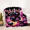 "Royal Flush Dice Set: Luxury Crowned Gaming Pieces with Fiery Flames"Blanket Flannel Throw Blanket for Sofa, Bed, Travel, Camping, Office