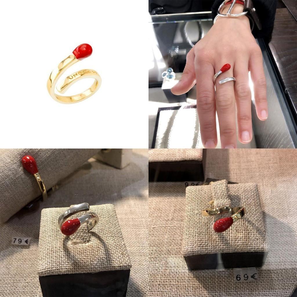 Chic And Elegant Silver Matchstick Head Ring Unique Geometric Design For Women