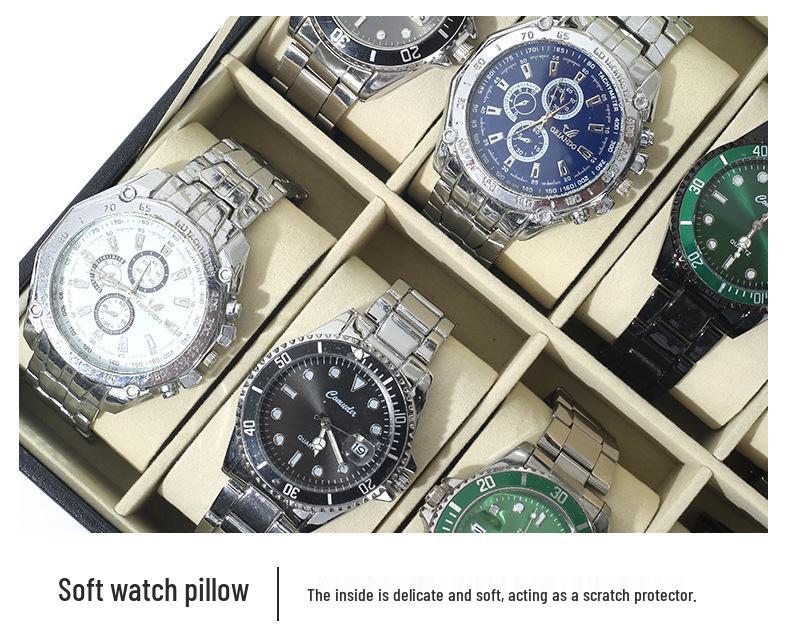 High-End Mechanical Watch Display & Storage Box - Large Capacity Wristwatch Organizer