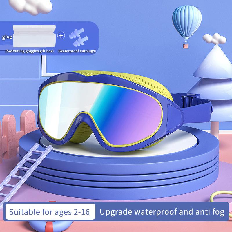 1Pcs Boys Girls Professional Diving Goggles Glasses Children Swimming Goggles Caps Waterproof Anti-fog Big Box