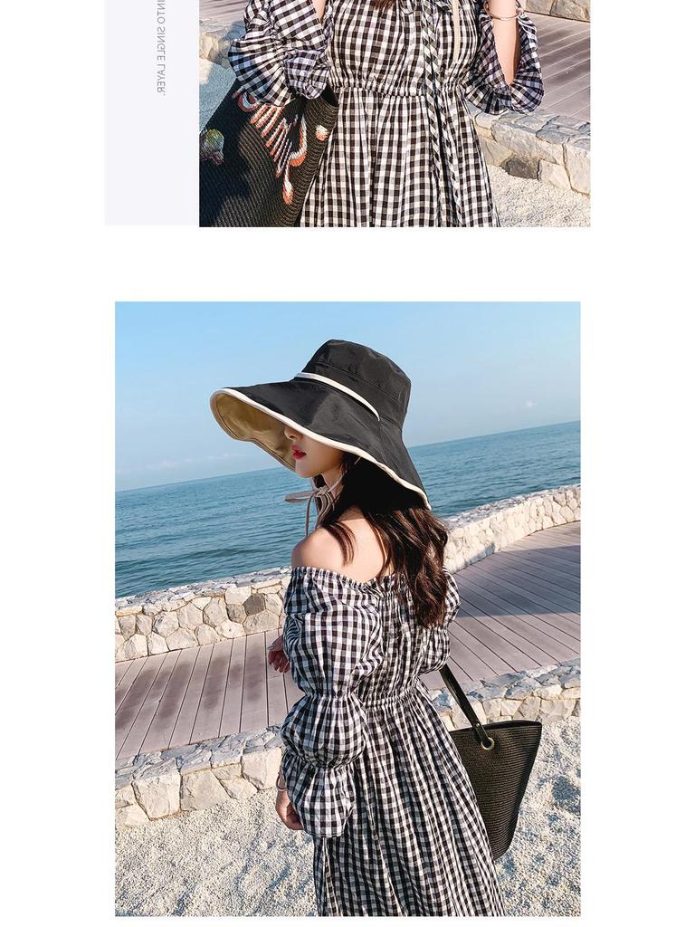 Women's Summer Sun Protection Hat with Large Brim and Face Covering