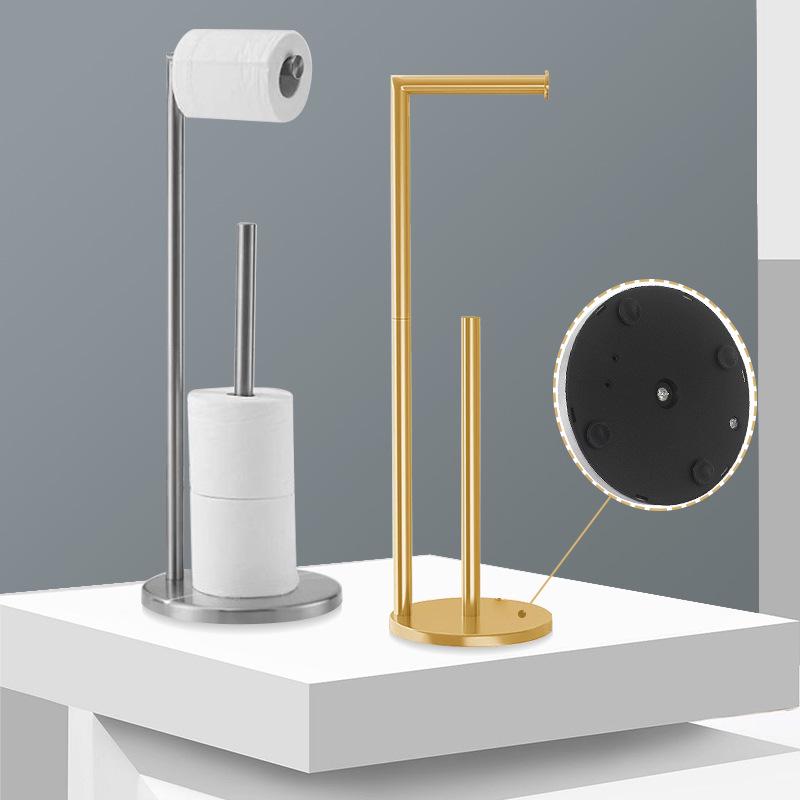 Floor-standing Tissue and Toilet Paper Holder for Bathroom and Kitchen