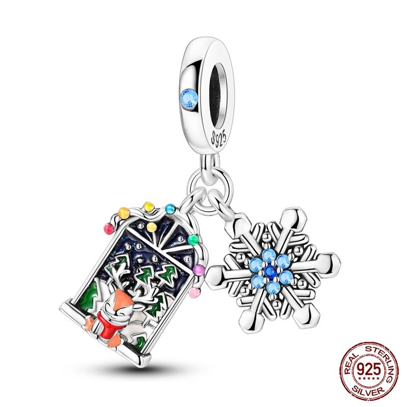 New Copper Fashion Christmas Snowman Elk Ice Boots Charm Bead Suitable For Brand Original Bracelet Diy Jewelry Gift