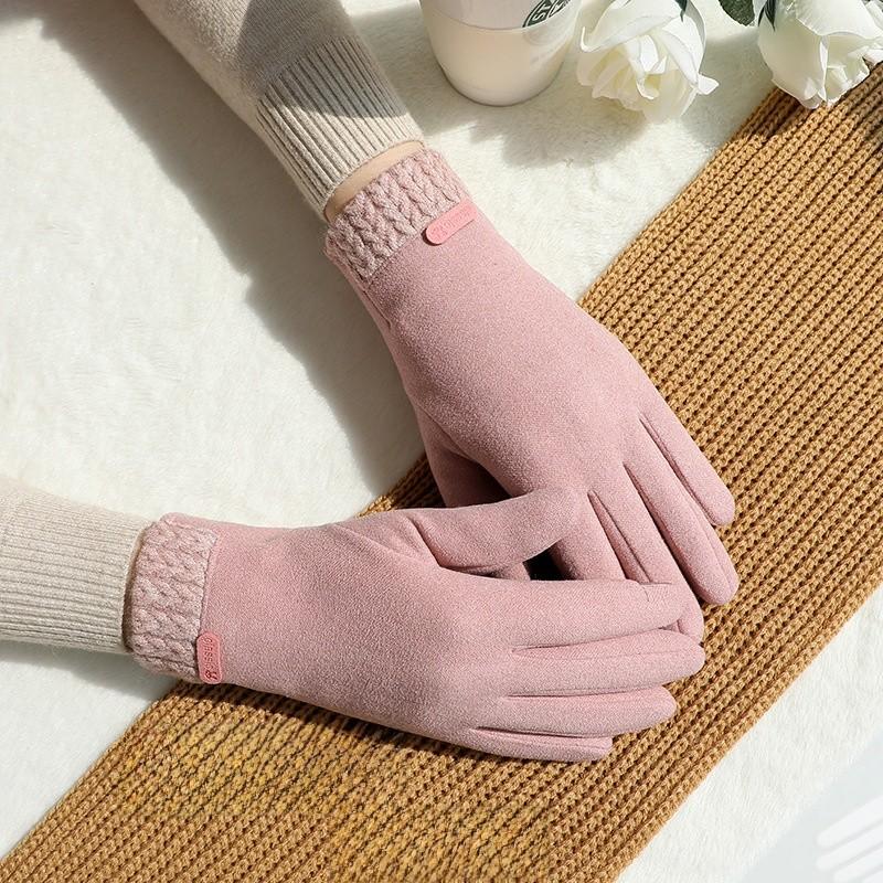 Womens Fall Winter Touchscreen Thermal Gloves With Windproof Design For Outdoor Cycling And Driving