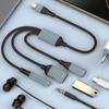 USB Type C 3 In 1 Hubs Cable 3.5mm Sound PD60W Quick Charging OTG Data Connection Cable for Laptops and Tablets