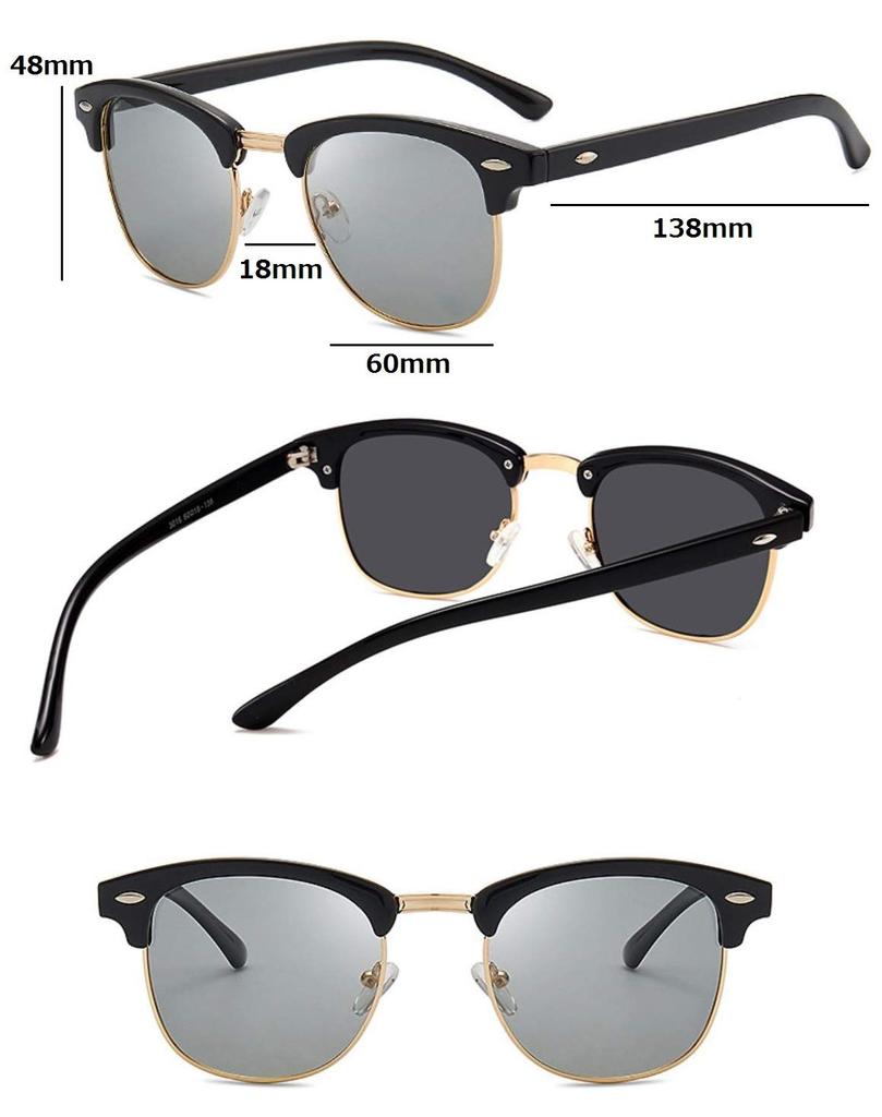 Color Changing Photochromic Polarized Ultra Lightweight Thermont Sunglasses Case Cleaning Cloth Set Lens Color Changes in Reaction to UV Rays UV400 UV