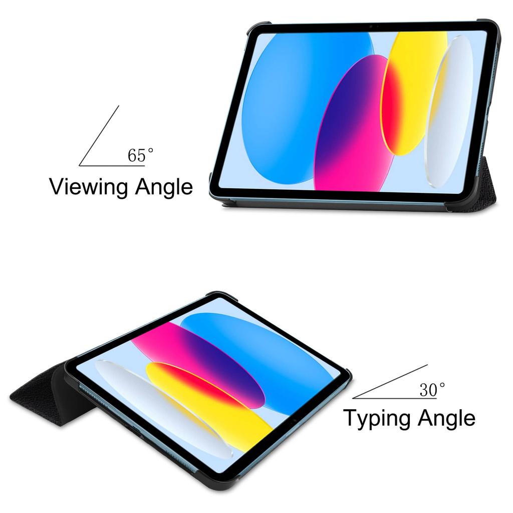 Case for iPad A16 11 2026 iPad 10th 10.9'' with [Tri-fold Stand +  Auto Wake/Sleep],Colorful Premium PU Leather Case Shockproof