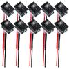 10/1Pcs Round Rocker Switch ON/Off SPST 2Pin Latching Toggle Switch Snap Boat Car Round Switches Pre-Wired 6A/250V 10A/125V