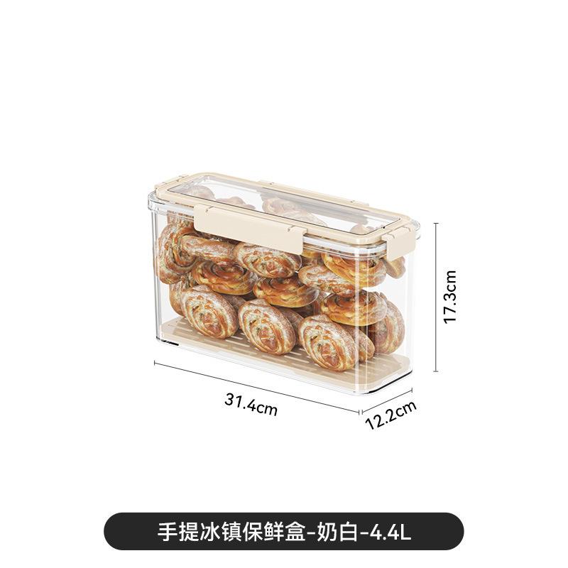 Kitchen scallion coriander storage box, refrigerator vegetable fresh-keeping box, portable food grade ginger garlic hanging noodles