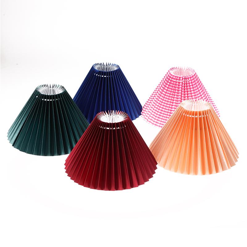 1 stk Takdekor Stoff Plissert Lampeskjerm Moderne Vaskbart Bordlampe Trekk DIY Retro Lysekrone Stofftrekk Stue Spisestue