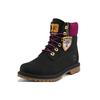 Timberland Heritage 6 Inch Waterproof Boots 'Black Nubuck With Pink' Women's A44KXW