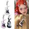 Small Star Hair Clip for Girls Retro Guitar Hairpins Accessory with Punk Clips