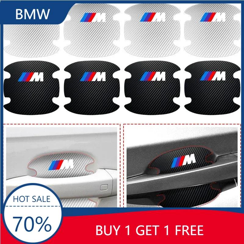X5 X6 4PCS Car Door Handle Protection Sticker Emblem Car Decoration for BMW E46 E39 E90 E60 E36 F30 F10 E34 E30 F20 E92 M3 M4 M5