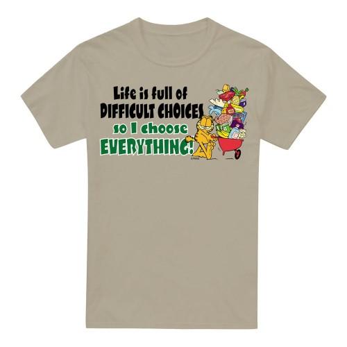 Garfield Mens Difficult Choices T-Shirt