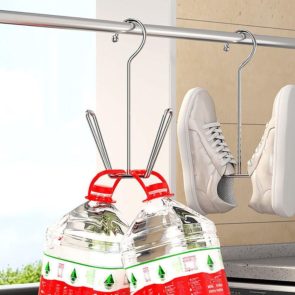 2pcs Non-slip Shoe Drying Rack Thickened Hanger Hook Innovative Shoes Holder  for Balcony