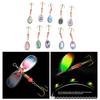 10Pcs Colorful Metal Spinner Baits Set Trout Fishing Lures Sequins Baits Treble Hook Hard Metal Baits Crankbaits Enduring
