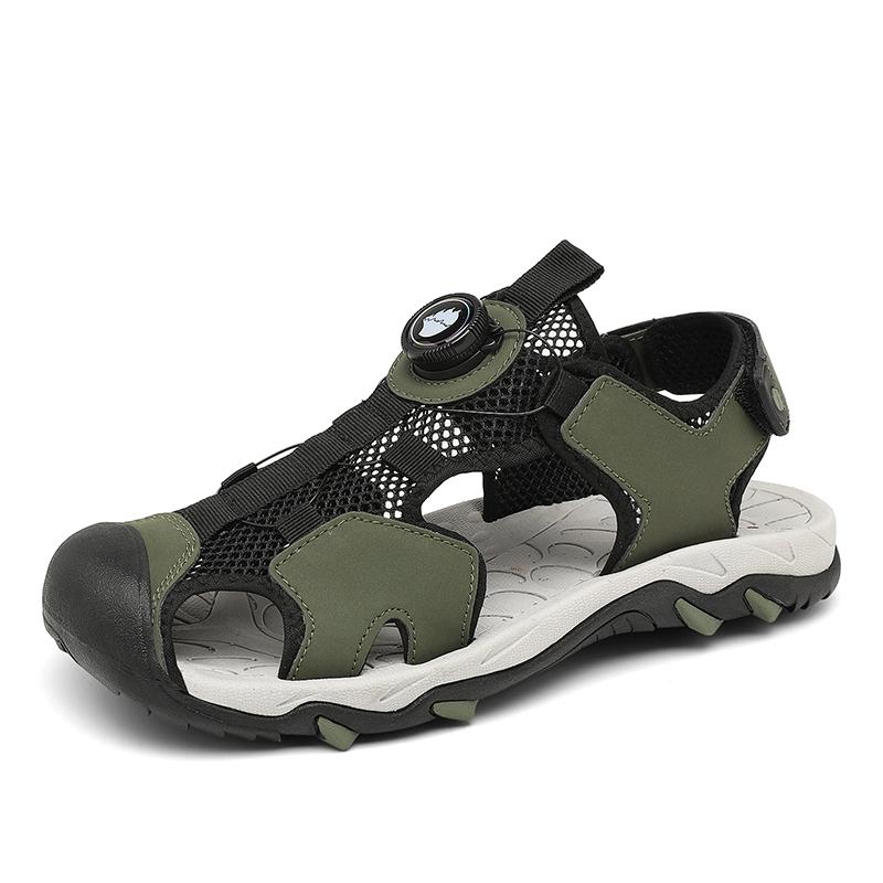 Fashion Hollow Out Summer Shoes All-match Soft Sandles Outdoor Breathable Comfort Slip On Wading Aqua Flats Handmade Casual Men Sandals