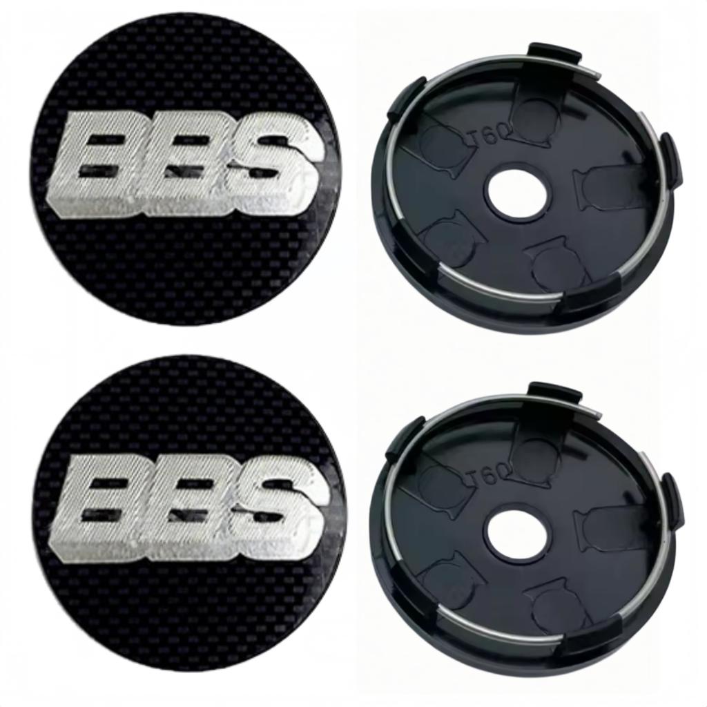 4 Stück 60mm BBS Logo Emblem Plakette Auto Radnabendeckel Räder Radkappen Auto Nabenfelgenabdeckung Ersatz Auto Zubehör