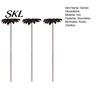 Garden Decorations Rustic Metal Flower Stakes, Large Rusted Iron Yard Art, Outdoor Ornaments 19.39 Inch Weather-Resistant Decoration for Lawns