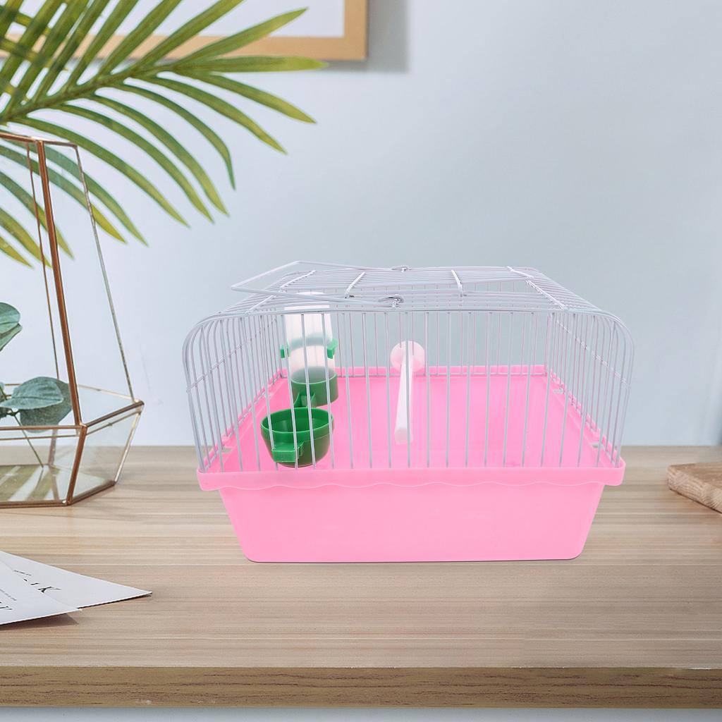 Portable Small Bird Cage ABS Iron Spacious Travel Carrier Perch Food Box Water Dispenser Parrot Carrying Cage Bird Carrier