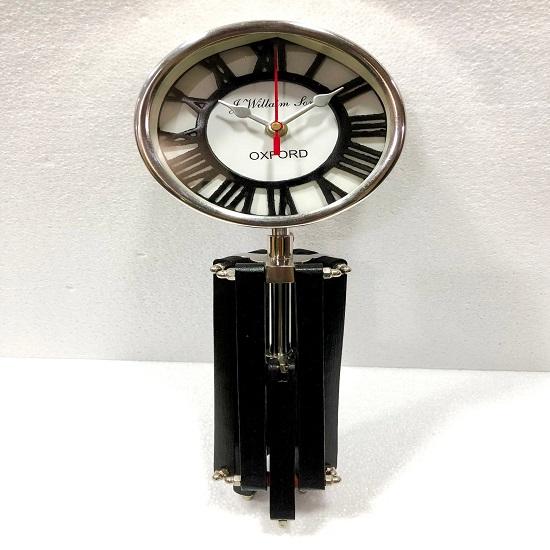 Mosiężny stół drewniany stojak zegar styl marynistyczny statek morski zegar biurkowy wystrój biura