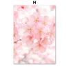 Spring Pink Japanese Sakura Peony Butterfly Flower Orchid Church Building Posters Wall Art Canvas Painting Living Room Decor
