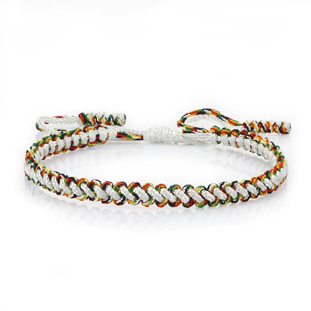 Women's Two-Color Ethnic Knot Bracelet: High-End Handwoven Jewelry