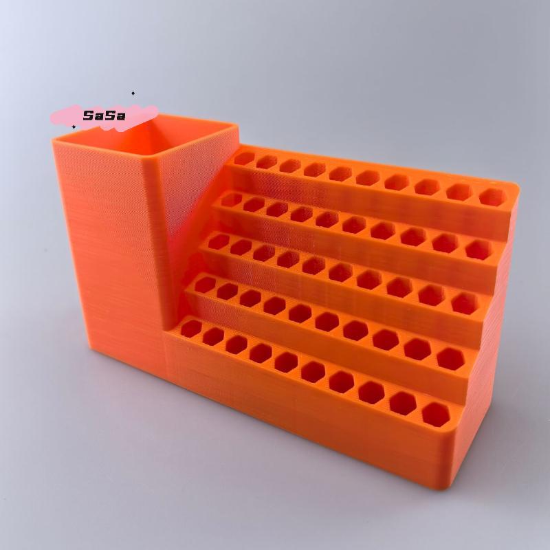 S-1Pc Screwdriver Head Storage Toolbox Hole Board Screwdriver Stand Hex Shank Organiser Drill Holder 50 Holes Bit Organiser