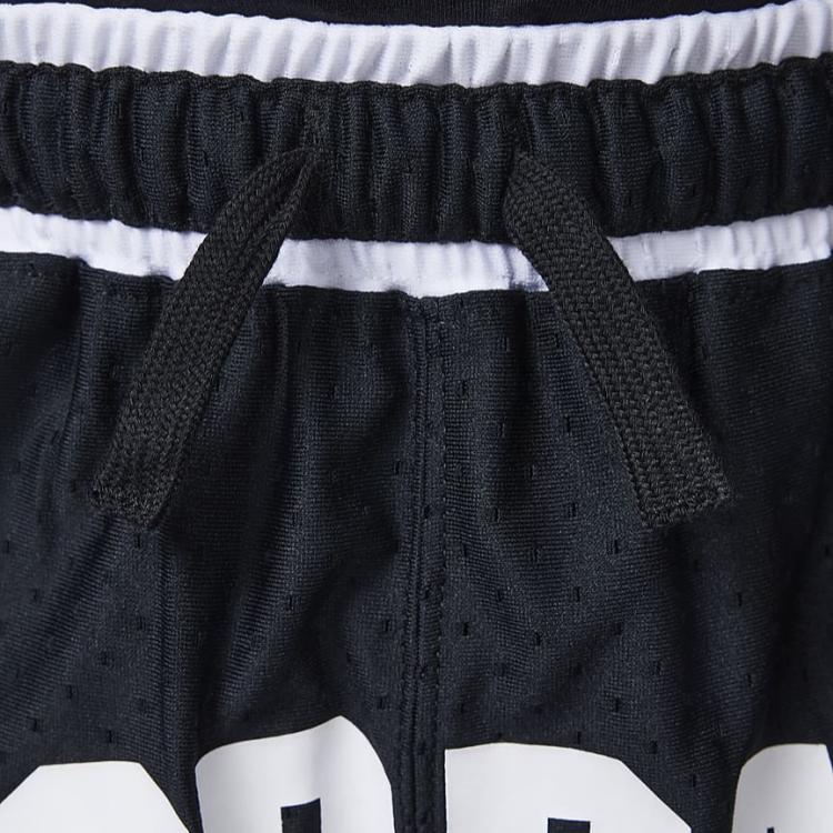 Nike Proste Oddychające Szorty Pięciopunktowe z Nadrukiem Liter Dziecięce szorty Czarne HQ7112-010