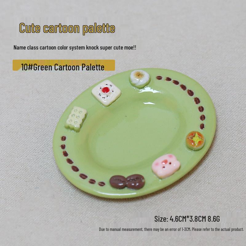 Mini Cake Cartoon Nail Art Palette: Portable Cream, Painting, and Jewelry Pigment Mixer
