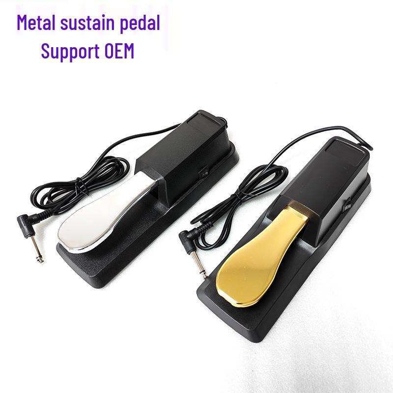 Universal Metal Sustain Pedal for Electronic Keyboards, Digital Pianos, and Synthesizers.