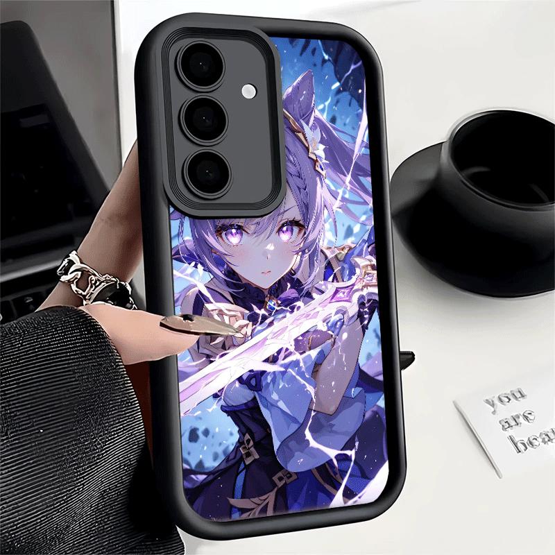 Phone Case for Samsung Galaxy S26 S25 Ultra S24 FE Genshin Impact Keqing Shell S23 Plus S22 + S21 S20 5G Soft Silicone Funda