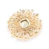 European and American high-end light luxury exaggerated yellow crystal corsage atmospheric luxury inlaid stone micro-inlaid zircon flower pin brooch
