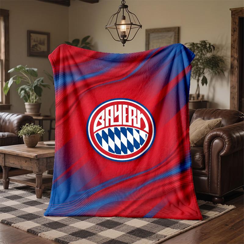 Bayern Munich Theme Fleece Blanket Cozy Soft Plush Blanket For Bedroom Couch Travel