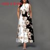 Urban Chic Printed Polyester Sleeveless Maxi Dress For Work And Casual Wear